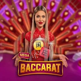 Mega Baccarat logo – Live Casino by Pragmatic Play at Foxygold Casino