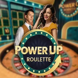 PowerUP Roulette slot logo by Pragmatic Play at Foxygold Casino